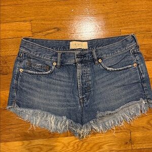 Blue Denim Cutoff Shorts